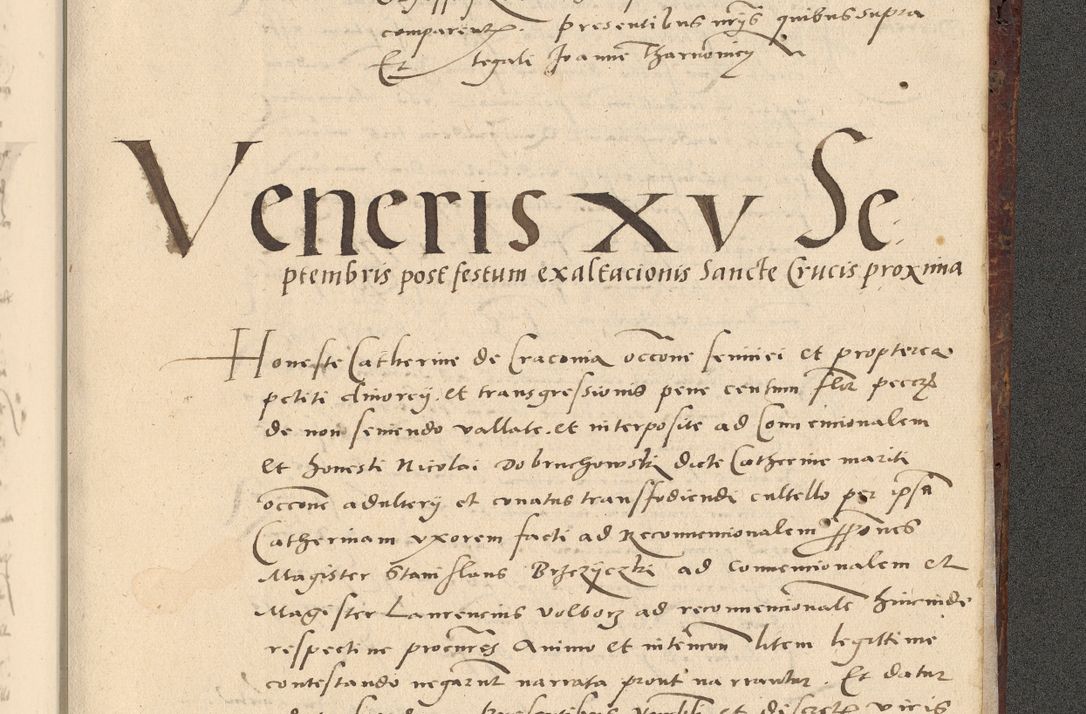 Zdjęcie nr 770 dla obiektu archiwalnego: Acta actorum causarum, sentenciarum et obligationum coram reverendo patre domino Paulo Crassowski Warscheviensi et Omnium Sanctorum preposito, canonico et officiali in spiritualibus generali Cracoviensi ad annum Domini millesimum quingentesimum quadragesimum primum, cuius indicio est quatuor decima, pontificatu (sic!) sanctissimi in Christo patris et domini nostri domini Pauli divina providencia pape tercii,, anno septimo, a die ac mense infrascriptis feliciter continuantur