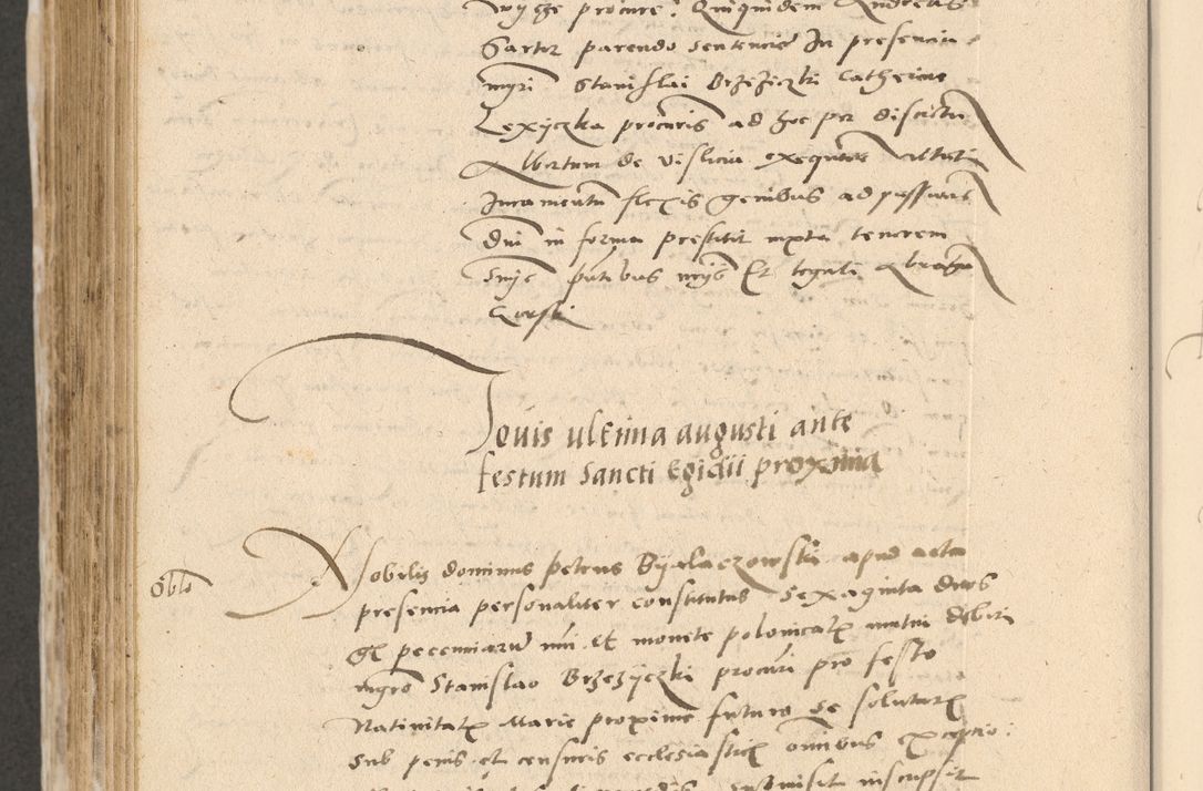 Zdjęcie nr 749 dla obiektu archiwalnego: Acta actorum causarum, sentenciarum et obligationum coram reverendo patre domino Paulo Crassowski Warscheviensi et Omnium Sanctorum preposito, canonico et officiali in spiritualibus generali Cracoviensi ad annum Domini millesimum quingentesimum quadragesimum primum, cuius indicio est quatuor decima, pontificatu (sic!) sanctissimi in Christo patris et domini nostri domini Pauli divina providencia pape tercii,, anno septimo, a die ac mense infrascriptis feliciter continuantur