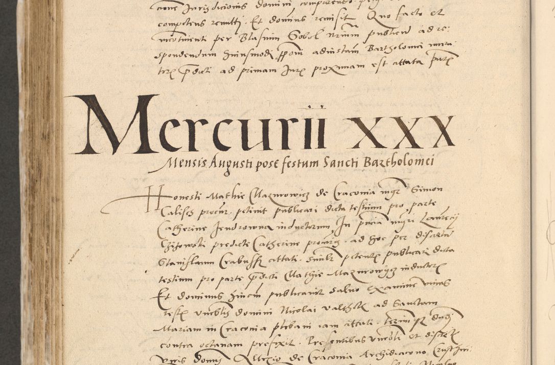 Zdjęcie nr 741 dla obiektu archiwalnego: Acta actorum causarum, sentenciarum et obligationum coram reverendo patre domino Paulo Crassowski Warscheviensi et Omnium Sanctorum preposito, canonico et officiali in spiritualibus generali Cracoviensi ad annum Domini millesimum quingentesimum quadragesimum primum, cuius indicio est quatuor decima, pontificatu (sic!) sanctissimi in Christo patris et domini nostri domini Pauli divina providencia pape tercii,, anno septimo, a die ac mense infrascriptis feliciter continuantur