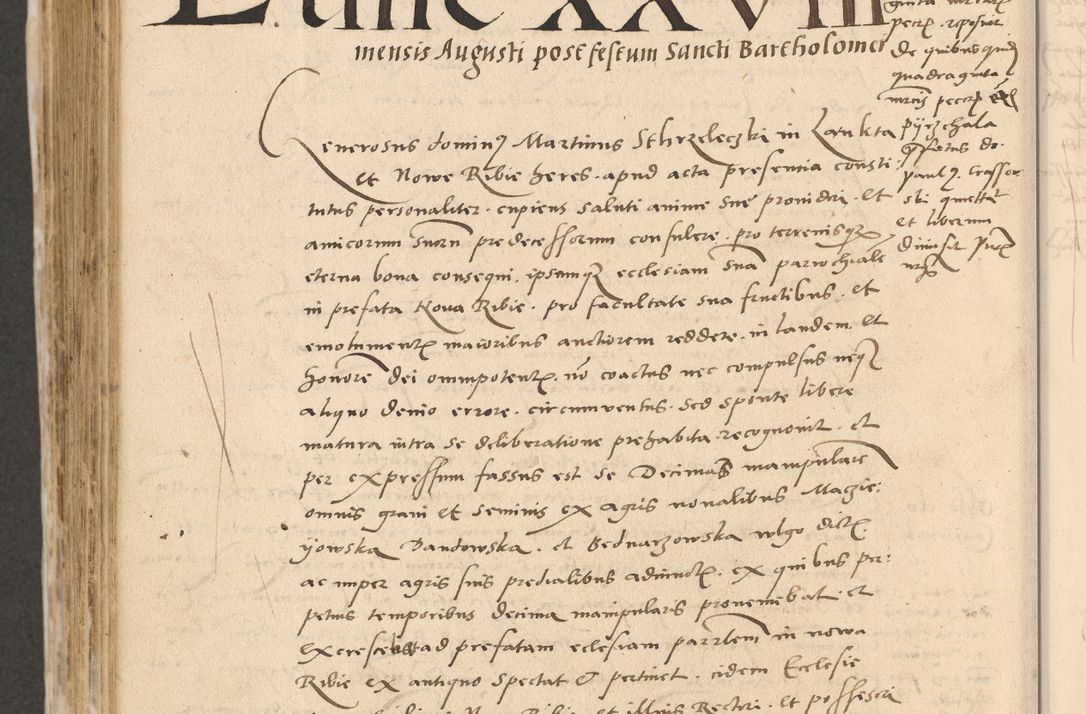 Zdjęcie nr 739 dla obiektu archiwalnego: Acta actorum causarum, sentenciarum et obligationum coram reverendo patre domino Paulo Crassowski Warscheviensi et Omnium Sanctorum preposito, canonico et officiali in spiritualibus generali Cracoviensi ad annum Domini millesimum quingentesimum quadragesimum primum, cuius indicio est quatuor decima, pontificatu (sic!) sanctissimi in Christo patris et domini nostri domini Pauli divina providencia pape tercii,, anno septimo, a die ac mense infrascriptis feliciter continuantur