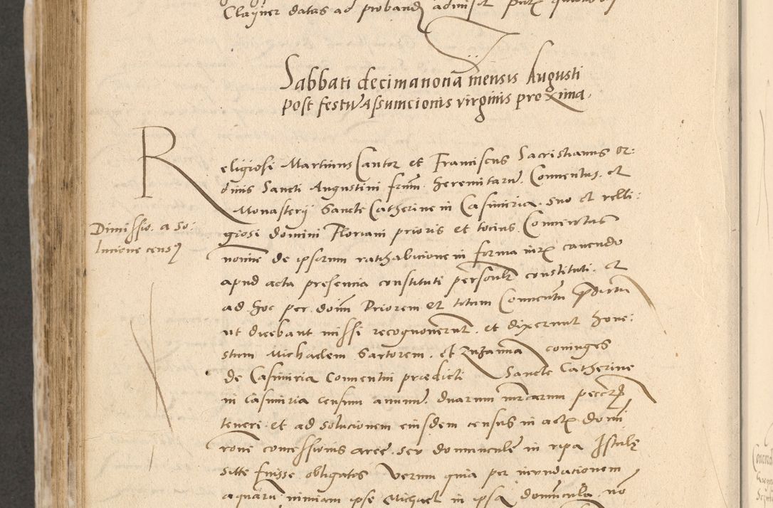 Zdjęcie nr 729 dla obiektu archiwalnego: Acta actorum causarum, sentenciarum et obligationum coram reverendo patre domino Paulo Crassowski Warscheviensi et Omnium Sanctorum preposito, canonico et officiali in spiritualibus generali Cracoviensi ad annum Domini millesimum quingentesimum quadragesimum primum, cuius indicio est quatuor decima, pontificatu (sic!) sanctissimi in Christo patris et domini nostri domini Pauli divina providencia pape tercii,, anno septimo, a die ac mense infrascriptis feliciter continuantur