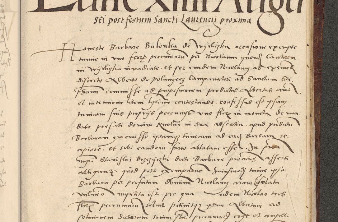 Zdjęcie nr 724 dla obiektu archiwalnego: Acta actorum causarum, sentenciarum et obligationum coram reverendo patre domino Paulo Crassowski Warscheviensi et Omnium Sanctorum preposito, canonico et officiali in spiritualibus generali Cracoviensi ad annum Domini millesimum quingentesimum quadragesimum primum, cuius indicio est quatuor decima, pontificatu (sic!) sanctissimi in Christo patris et domini nostri domini Pauli divina providencia pape tercii,, anno septimo, a die ac mense infrascriptis feliciter continuantur