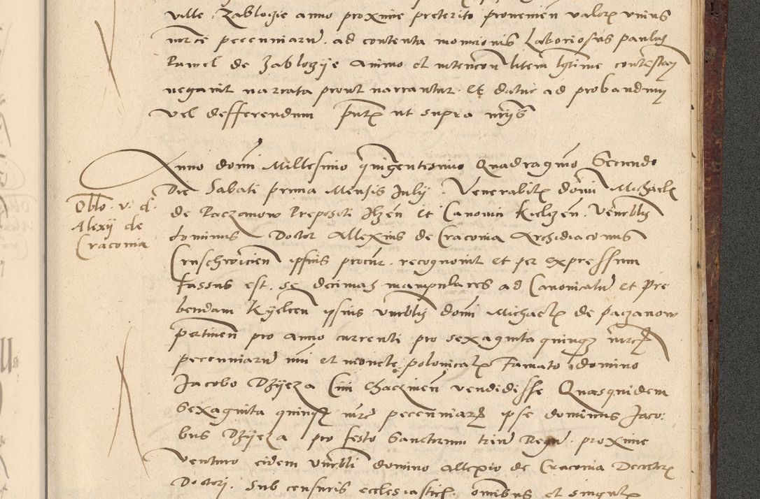 Zdjęcie nr 716 dla obiektu archiwalnego: Acta actorum causarum, sentenciarum et obligationum coram reverendo patre domino Paulo Crassowski Warscheviensi et Omnium Sanctorum preposito, canonico et officiali in spiritualibus generali Cracoviensi ad annum Domini millesimum quingentesimum quadragesimum primum, cuius indicio est quatuor decima, pontificatu (sic!) sanctissimi in Christo patris et domini nostri domini Pauli divina providencia pape tercii,, anno septimo, a die ac mense infrascriptis feliciter continuantur