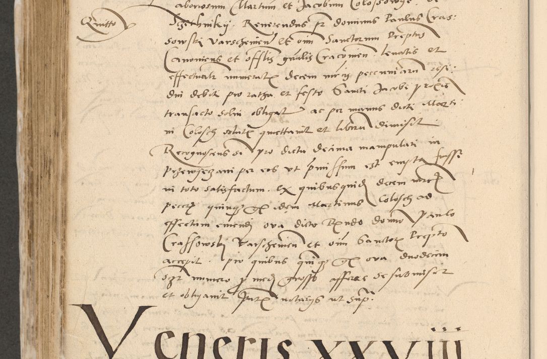 Zdjęcie nr 701 dla obiektu archiwalnego: Acta actorum causarum, sentenciarum et obligationum coram reverendo patre domino Paulo Crassowski Warscheviensi et Omnium Sanctorum preposito, canonico et officiali in spiritualibus generali Cracoviensi ad annum Domini millesimum quingentesimum quadragesimum primum, cuius indicio est quatuor decima, pontificatu (sic!) sanctissimi in Christo patris et domini nostri domini Pauli divina providencia pape tercii,, anno septimo, a die ac mense infrascriptis feliciter continuantur