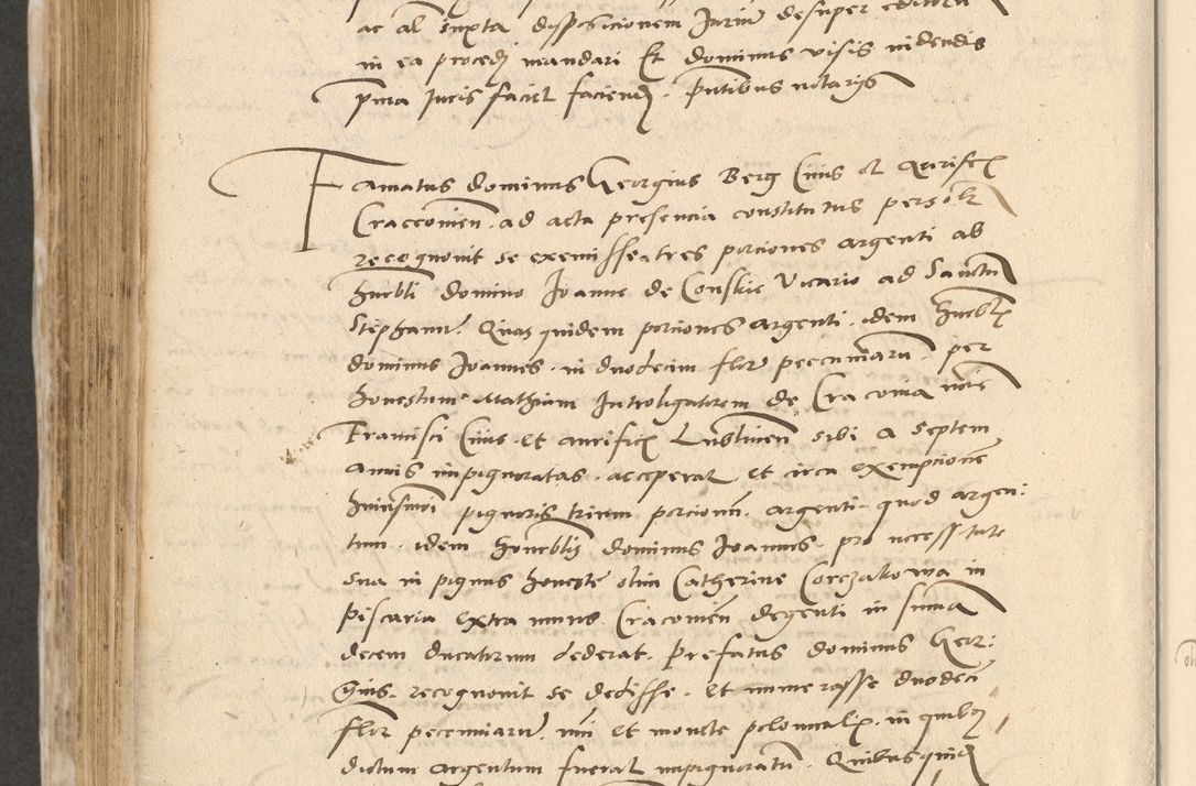 Zdjęcie nr 695 dla obiektu archiwalnego: Acta actorum causarum, sentenciarum et obligationum coram reverendo patre domino Paulo Crassowski Warscheviensi et Omnium Sanctorum preposito, canonico et officiali in spiritualibus generali Cracoviensi ad annum Domini millesimum quingentesimum quadragesimum primum, cuius indicio est quatuor decima, pontificatu (sic!) sanctissimi in Christo patris et domini nostri domini Pauli divina providencia pape tercii,, anno septimo, a die ac mense infrascriptis feliciter continuantur