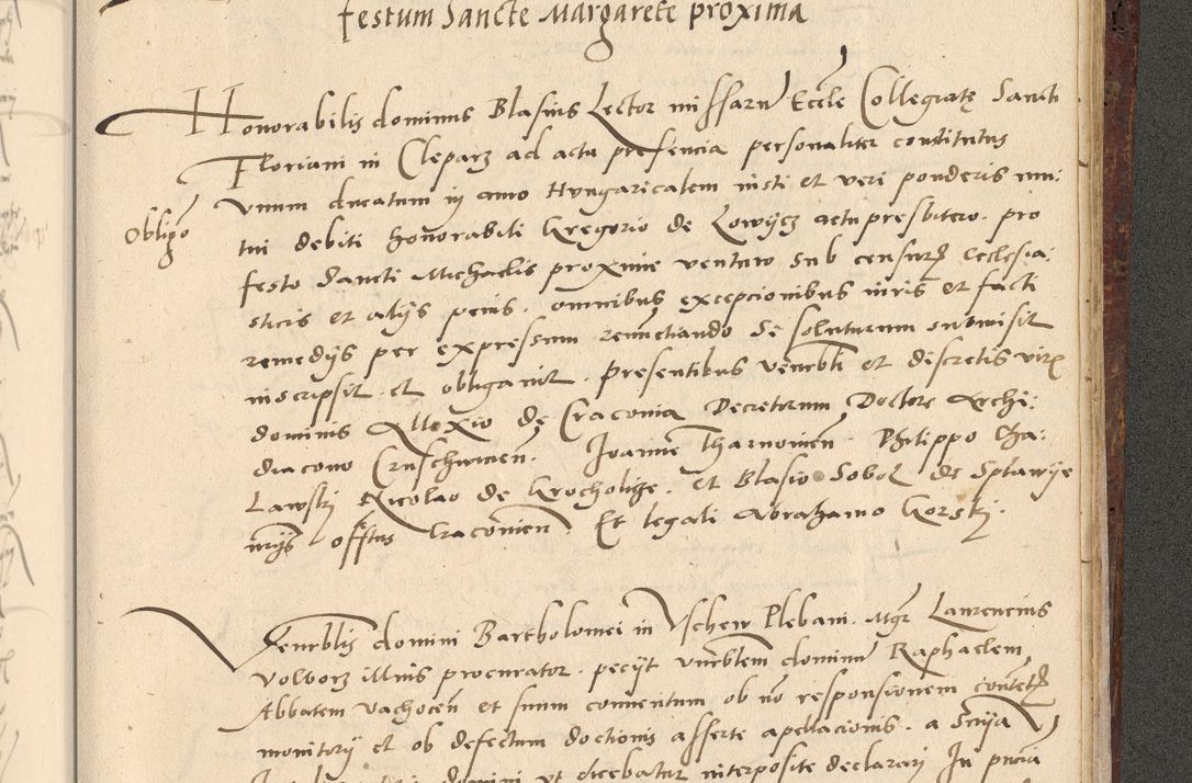 Zdjęcie nr 676 dla obiektu archiwalnego: Acta actorum causarum, sentenciarum et obligationum coram reverendo patre domino Paulo Crassowski Warscheviensi et Omnium Sanctorum preposito, canonico et officiali in spiritualibus generali Cracoviensi ad annum Domini millesimum quingentesimum quadragesimum primum, cuius indicio est quatuor decima, pontificatu (sic!) sanctissimi in Christo patris et domini nostri domini Pauli divina providencia pape tercii,, anno septimo, a die ac mense infrascriptis feliciter continuantur