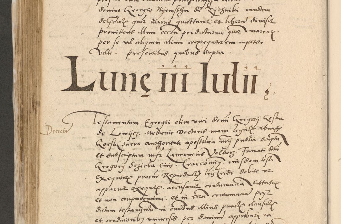 Zdjęcie nr 653 dla obiektu archiwalnego: Acta actorum causarum, sentenciarum et obligationum coram reverendo patre domino Paulo Crassowski Warscheviensi et Omnium Sanctorum preposito, canonico et officiali in spiritualibus generali Cracoviensi ad annum Domini millesimum quingentesimum quadragesimum primum, cuius indicio est quatuor decima, pontificatu (sic!) sanctissimi in Christo patris et domini nostri domini Pauli divina providencia pape tercii,, anno septimo, a die ac mense infrascriptis feliciter continuantur