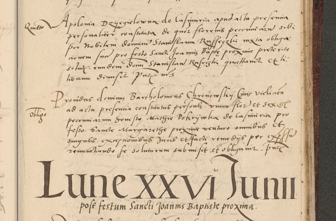 Zdjęcie nr 646 dla obiektu archiwalnego: Acta actorum causarum, sentenciarum et obligationum coram reverendo patre domino Paulo Crassowski Warscheviensi et Omnium Sanctorum preposito, canonico et officiali in spiritualibus generali Cracoviensi ad annum Domini millesimum quingentesimum quadragesimum primum, cuius indicio est quatuor decima, pontificatu (sic!) sanctissimi in Christo patris et domini nostri domini Pauli divina providencia pape tercii,, anno septimo, a die ac mense infrascriptis feliciter continuantur