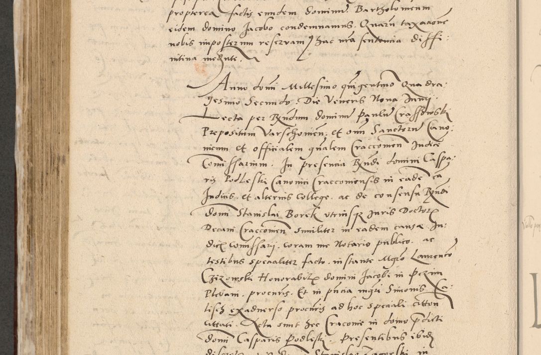 Zdjęcie nr 629 dla obiektu archiwalnego: Acta actorum causarum, sentenciarum et obligationum coram reverendo patre domino Paulo Crassowski Warscheviensi et Omnium Sanctorum preposito, canonico et officiali in spiritualibus generali Cracoviensi ad annum Domini millesimum quingentesimum quadragesimum primum, cuius indicio est quatuor decima, pontificatu (sic!) sanctissimi in Christo patris et domini nostri domini Pauli divina providencia pape tercii,, anno septimo, a die ac mense infrascriptis feliciter continuantur