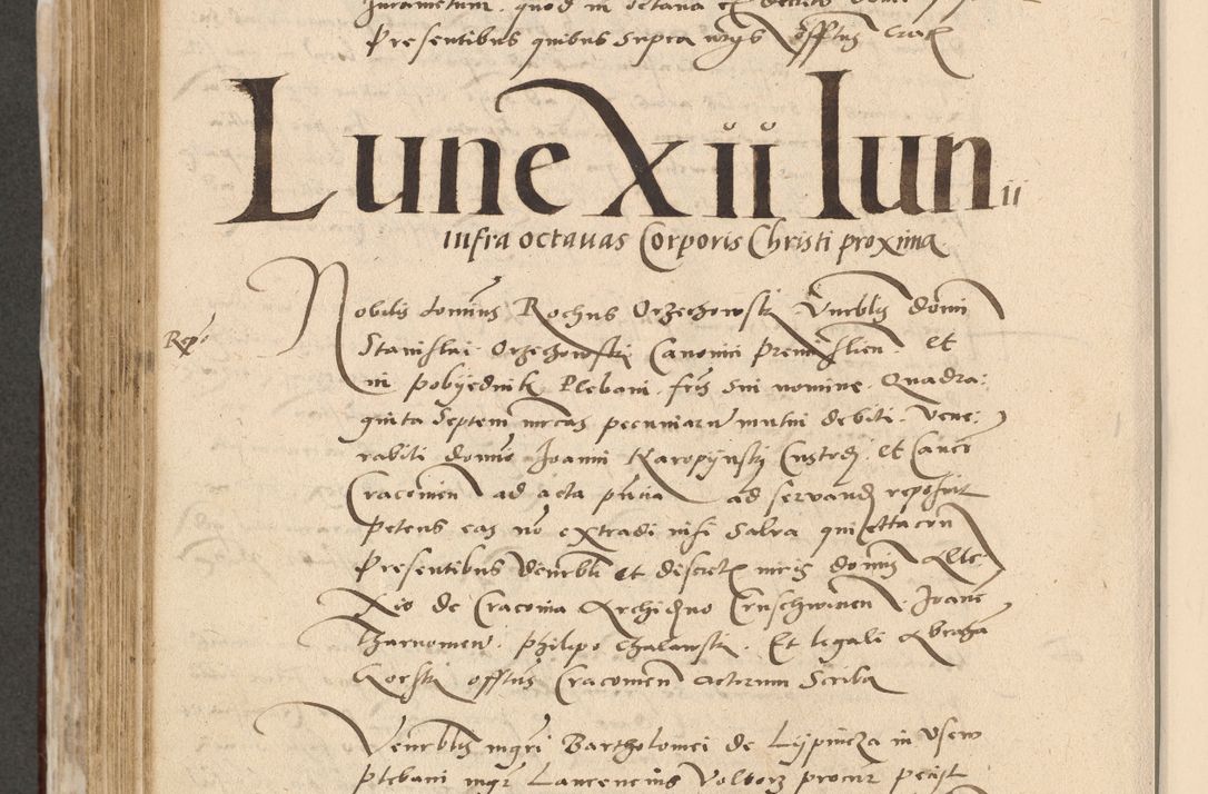 Zdjęcie nr 615 dla obiektu archiwalnego: Acta actorum causarum, sentenciarum et obligationum coram reverendo patre domino Paulo Crassowski Warscheviensi et Omnium Sanctorum preposito, canonico et officiali in spiritualibus generali Cracoviensi ad annum Domini millesimum quingentesimum quadragesimum primum, cuius indicio est quatuor decima, pontificatu (sic!) sanctissimi in Christo patris et domini nostri domini Pauli divina providencia pape tercii,, anno septimo, a die ac mense infrascriptis feliciter continuantur