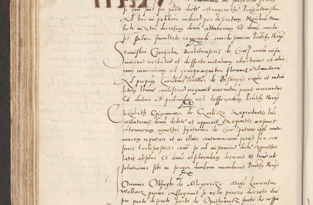 Zdjęcie nr 202 dla obiektu archiwalnego: Acta actorum causarum, sentenciarum et obligacionum coram reverendo patre domino Paulo Crassowsky Warssoviensi et Omnium Sanctorum preposito, canonico et officiali generali Cracoviensi ad annum Domini millesimum quingentesimum quadraresimum quatrum, cuius indicio est secunda pontificatus sanctissimi in Christo patris et domini nostri domini Pauli divina providencia pape tercii anno ipsius decimo, a die ac mense infrascriptis feliciter continuantur