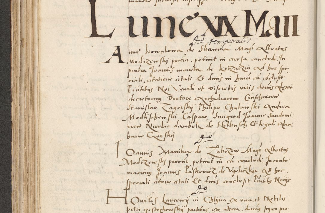 Zdjęcie nr 196 dla obiektu archiwalnego: Acta actorum causarum, sentenciarum et obligacionum coram reverendo patre domino Paulo Crassowsky Warssoviensi et Omnium Sanctorum preposito, canonico et officiali generali Cracoviensi ad annum Domini millesimum quingentesimum quadraresimum quatrum, cuius indicio est secunda pontificatus sanctissimi in Christo patris et domini nostri domini Pauli divina providencia pape tercii anno ipsius decimo, a die ac mense infrascriptis feliciter continuantur