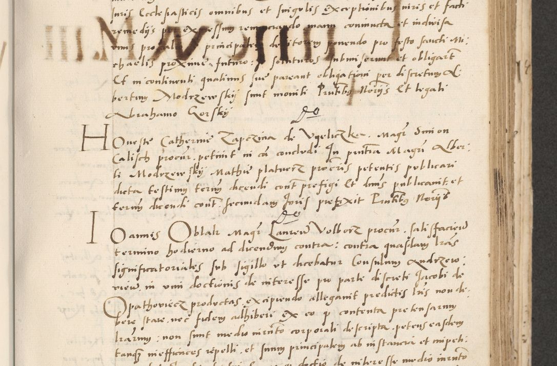 Zdjęcie nr 195 dla obiektu archiwalnego: Acta actorum causarum, sentenciarum et obligacionum coram reverendo patre domino Paulo Crassowsky Warssoviensi et Omnium Sanctorum preposito, canonico et officiali generali Cracoviensi ad annum Domini millesimum quingentesimum quadraresimum quatrum, cuius indicio est secunda pontificatus sanctissimi in Christo patris et domini nostri domini Pauli divina providencia pape tercii anno ipsius decimo, a die ac mense infrascriptis feliciter continuantur