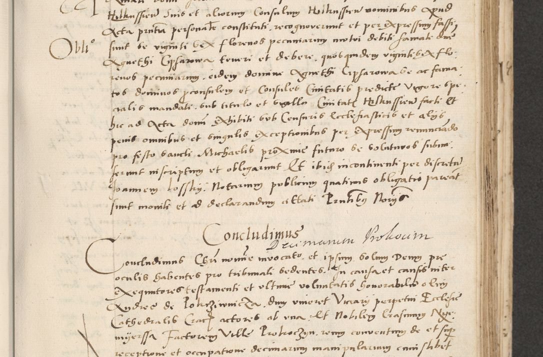 Zdjęcie nr 177 dla obiektu archiwalnego: Acta actorum causarum, sentenciarum et obligacionum coram reverendo patre domino Paulo Crassowsky Warssoviensi et Omnium Sanctorum preposito, canonico et officiali generali Cracoviensi ad annum Domini millesimum quingentesimum quadraresimum quatrum, cuius indicio est secunda pontificatus sanctissimi in Christo patris et domini nostri domini Pauli divina providencia pape tercii anno ipsius decimo, a die ac mense infrascriptis feliciter continuantur
