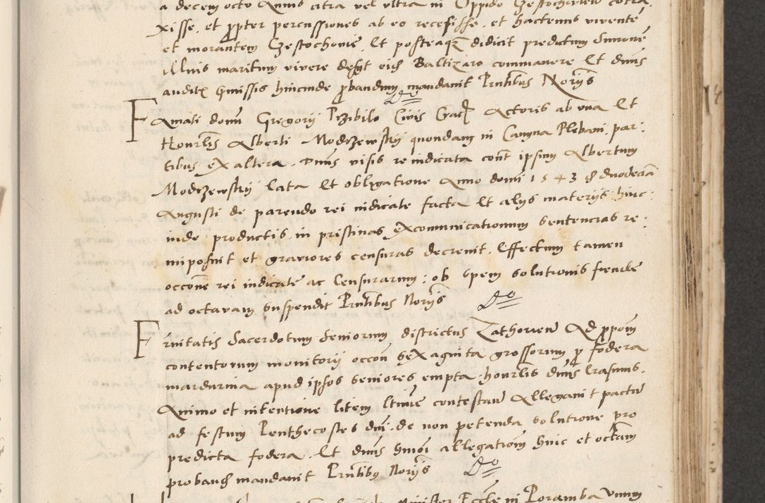 Zdjęcie nr 173 dla obiektu archiwalnego: Acta actorum causarum, sentenciarum et obligacionum coram reverendo patre domino Paulo Crassowsky Warssoviensi et Omnium Sanctorum preposito, canonico et officiali generali Cracoviensi ad annum Domini millesimum quingentesimum quadraresimum quatrum, cuius indicio est secunda pontificatus sanctissimi in Christo patris et domini nostri domini Pauli divina providencia pape tercii anno ipsius decimo, a die ac mense infrascriptis feliciter continuantur