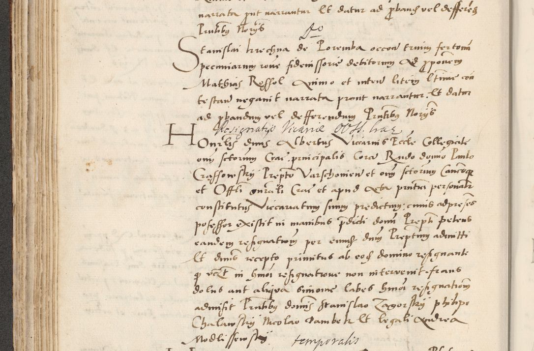 Zdjęcie nr 174 dla obiektu archiwalnego: Acta actorum causarum, sentenciarum et obligacionum coram reverendo patre domino Paulo Crassowsky Warssoviensi et Omnium Sanctorum preposito, canonico et officiali generali Cracoviensi ad annum Domini millesimum quingentesimum quadraresimum quatrum, cuius indicio est secunda pontificatus sanctissimi in Christo patris et domini nostri domini Pauli divina providencia pape tercii anno ipsius decimo, a die ac mense infrascriptis feliciter continuantur