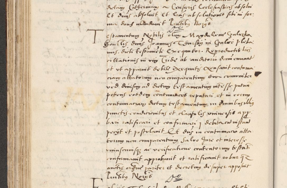 Zdjęcie nr 170 dla obiektu archiwalnego: Acta actorum causarum, sentenciarum et obligacionum coram reverendo patre domino Paulo Crassowsky Warssoviensi et Omnium Sanctorum preposito, canonico et officiali generali Cracoviensi ad annum Domini millesimum quingentesimum quadraresimum quatrum, cuius indicio est secunda pontificatus sanctissimi in Christo patris et domini nostri domini Pauli divina providencia pape tercii anno ipsius decimo, a die ac mense infrascriptis feliciter continuantur