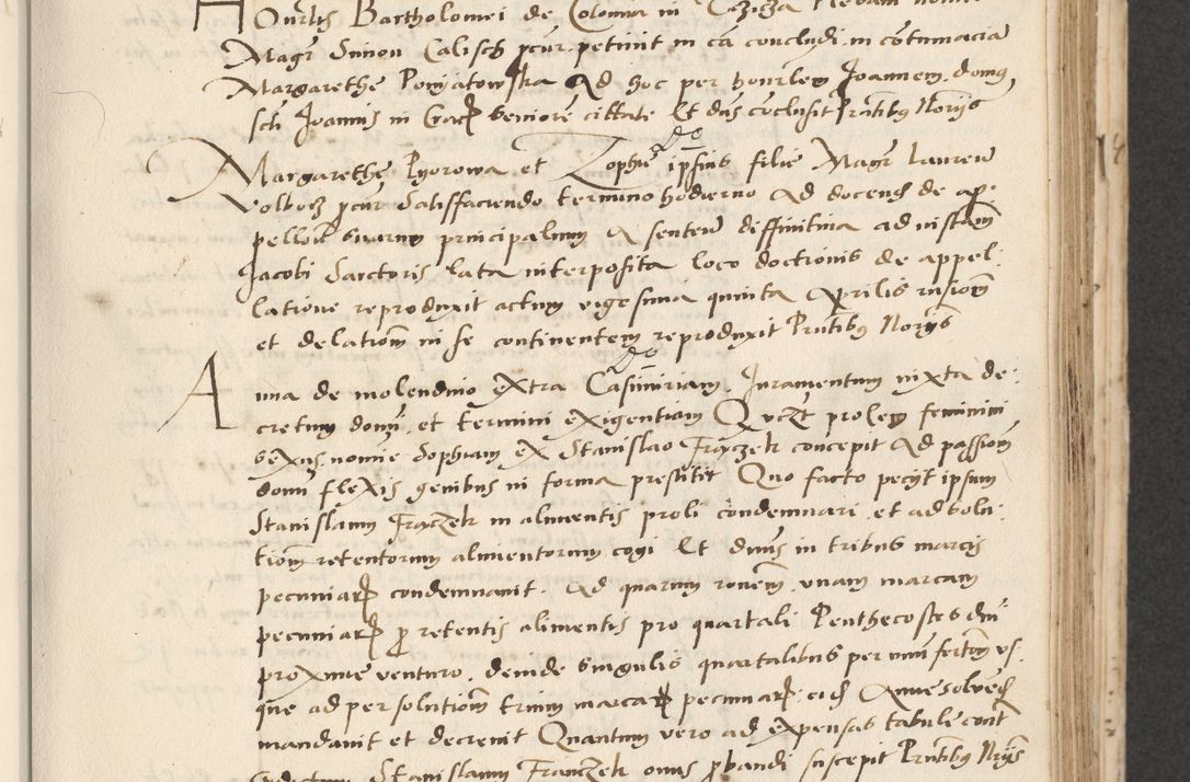 Zdjęcie nr 169 dla obiektu archiwalnego: Acta actorum causarum, sentenciarum et obligacionum coram reverendo patre domino Paulo Crassowsky Warssoviensi et Omnium Sanctorum preposito, canonico et officiali generali Cracoviensi ad annum Domini millesimum quingentesimum quadraresimum quatrum, cuius indicio est secunda pontificatus sanctissimi in Christo patris et domini nostri domini Pauli divina providencia pape tercii anno ipsius decimo, a die ac mense infrascriptis feliciter continuantur