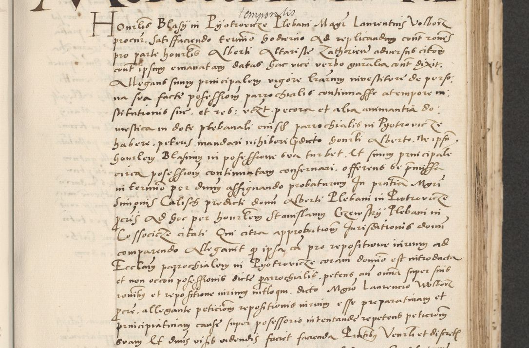 Zdjęcie nr 167 dla obiektu archiwalnego: Acta actorum causarum, sentenciarum et obligacionum coram reverendo patre domino Paulo Crassowsky Warssoviensi et Omnium Sanctorum preposito, canonico et officiali generali Cracoviensi ad annum Domini millesimum quingentesimum quadraresimum quatrum, cuius indicio est secunda pontificatus sanctissimi in Christo patris et domini nostri domini Pauli divina providencia pape tercii anno ipsius decimo, a die ac mense infrascriptis feliciter continuantur