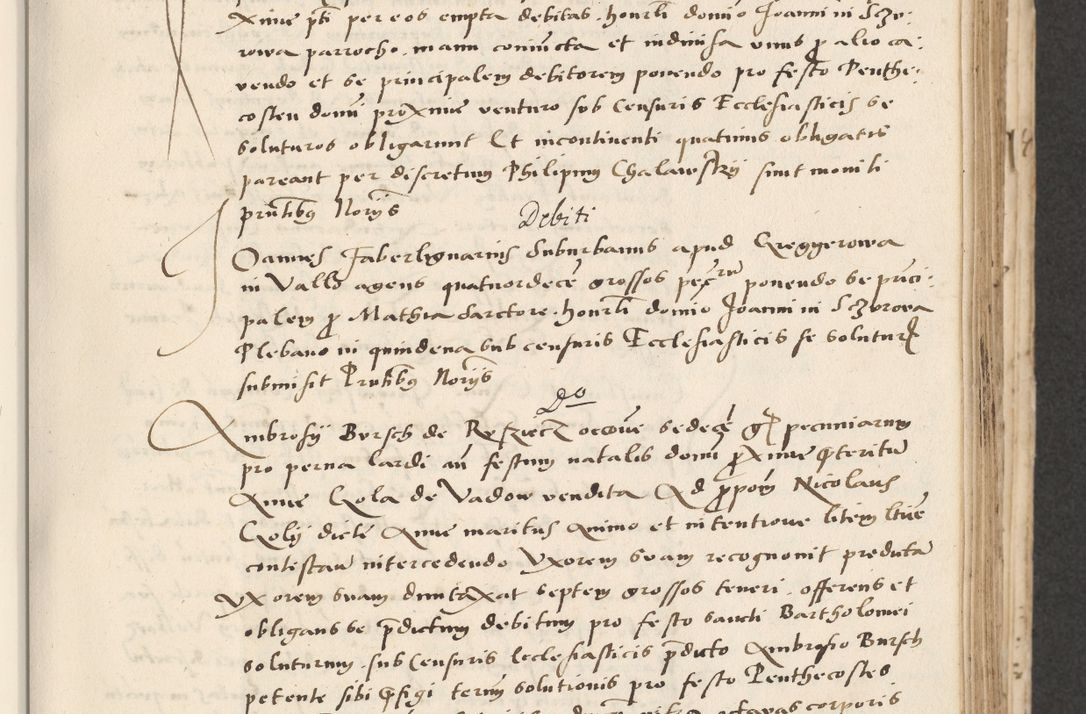 Zdjęcie nr 161 dla obiektu archiwalnego: Acta actorum causarum, sentenciarum et obligacionum coram reverendo patre domino Paulo Crassowsky Warssoviensi et Omnium Sanctorum preposito, canonico et officiali generali Cracoviensi ad annum Domini millesimum quingentesimum quadraresimum quatrum, cuius indicio est secunda pontificatus sanctissimi in Christo patris et domini nostri domini Pauli divina providencia pape tercii anno ipsius decimo, a die ac mense infrascriptis feliciter continuantur