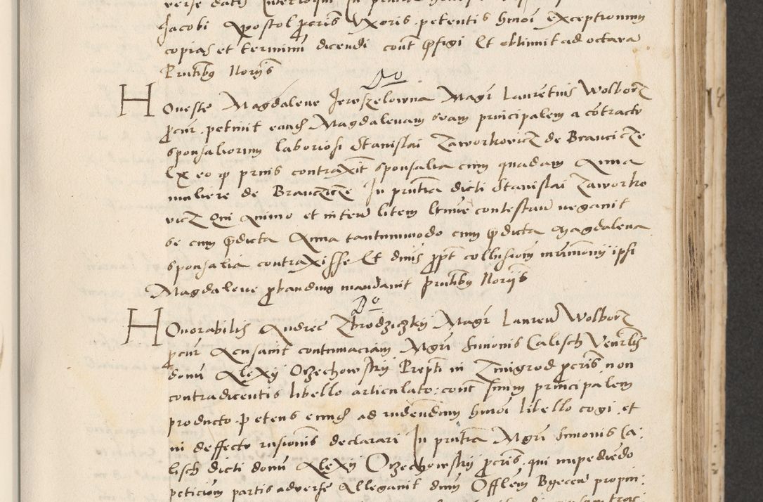 Zdjęcie nr 159 dla obiektu archiwalnego: Acta actorum causarum, sentenciarum et obligacionum coram reverendo patre domino Paulo Crassowsky Warssoviensi et Omnium Sanctorum preposito, canonico et officiali generali Cracoviensi ad annum Domini millesimum quingentesimum quadraresimum quatrum, cuius indicio est secunda pontificatus sanctissimi in Christo patris et domini nostri domini Pauli divina providencia pape tercii anno ipsius decimo, a die ac mense infrascriptis feliciter continuantur