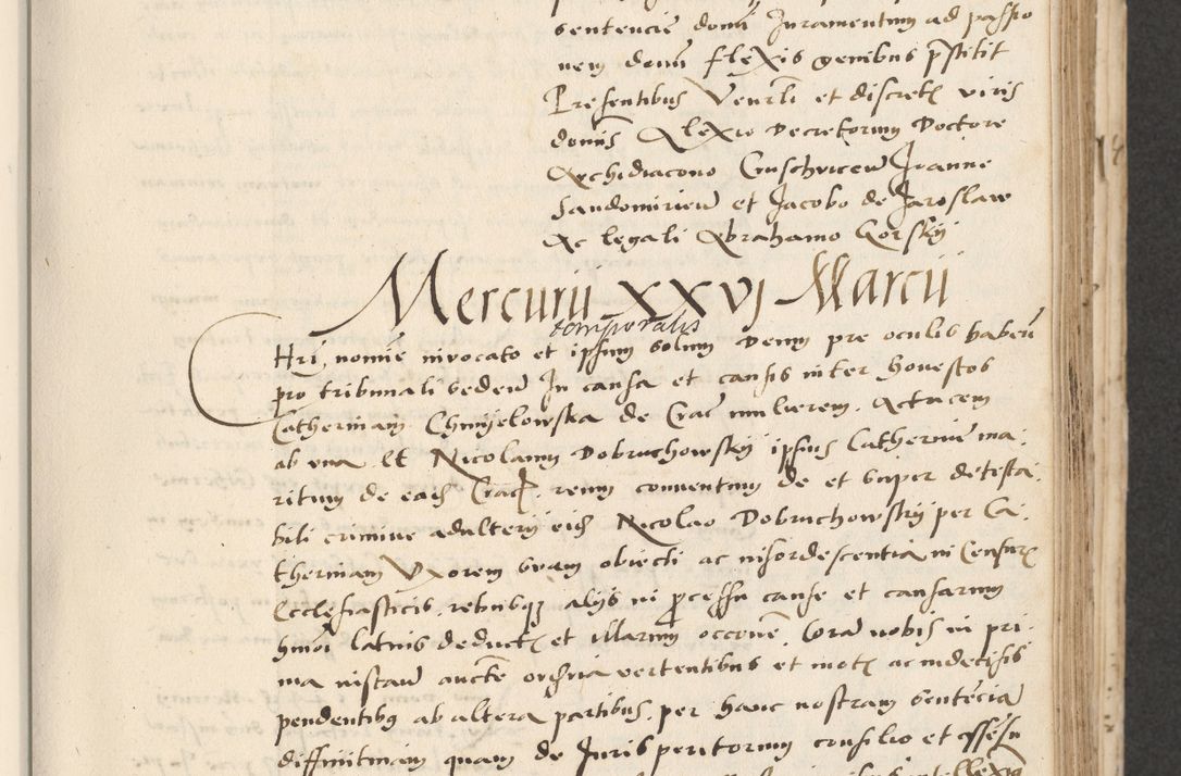 Zdjęcie nr 153 dla obiektu archiwalnego: Acta actorum causarum, sentenciarum et obligacionum coram reverendo patre domino Paulo Crassowsky Warssoviensi et Omnium Sanctorum preposito, canonico et officiali generali Cracoviensi ad annum Domini millesimum quingentesimum quadraresimum quatrum, cuius indicio est secunda pontificatus sanctissimi in Christo patris et domini nostri domini Pauli divina providencia pape tercii anno ipsius decimo, a die ac mense infrascriptis feliciter continuantur