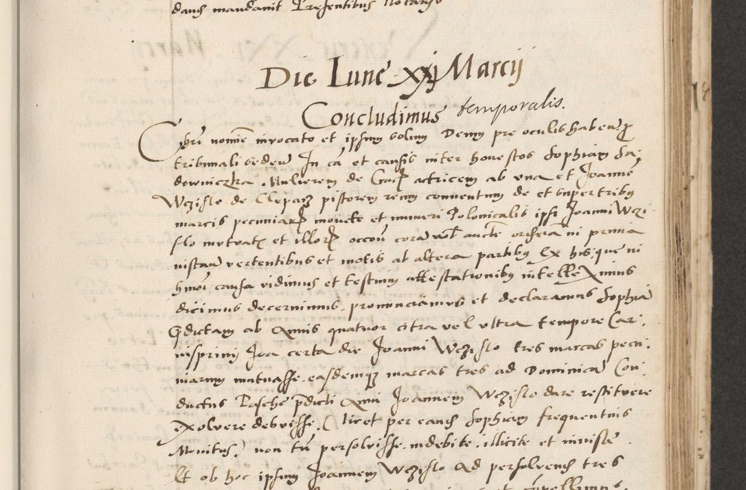 Zdjęcie nr 151 dla obiektu archiwalnego: Acta actorum causarum, sentenciarum et obligacionum coram reverendo patre domino Paulo Crassowsky Warssoviensi et Omnium Sanctorum preposito, canonico et officiali generali Cracoviensi ad annum Domini millesimum quingentesimum quadraresimum quatrum, cuius indicio est secunda pontificatus sanctissimi in Christo patris et domini nostri domini Pauli divina providencia pape tercii anno ipsius decimo, a die ac mense infrascriptis feliciter continuantur