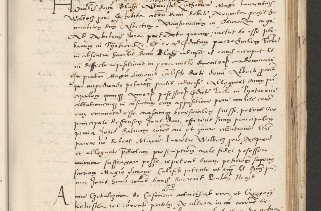 Zdjęcie nr 149 dla obiektu archiwalnego: Acta actorum causarum, sentenciarum et obligacionum coram reverendo patre domino Paulo Crassowsky Warssoviensi et Omnium Sanctorum preposito, canonico et officiali generali Cracoviensi ad annum Domini millesimum quingentesimum quadraresimum quatrum, cuius indicio est secunda pontificatus sanctissimi in Christo patris et domini nostri domini Pauli divina providencia pape tercii anno ipsius decimo, a die ac mense infrascriptis feliciter continuantur