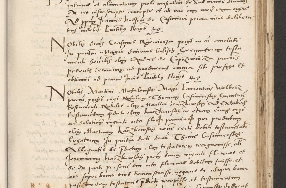 Zdjęcie nr 141 dla obiektu archiwalnego: Acta actorum causarum, sentenciarum et obligacionum coram reverendo patre domino Paulo Crassowsky Warssoviensi et Omnium Sanctorum preposito, canonico et officiali generali Cracoviensi ad annum Domini millesimum quingentesimum quadraresimum quatrum, cuius indicio est secunda pontificatus sanctissimi in Christo patris et domini nostri domini Pauli divina providencia pape tercii anno ipsius decimo, a die ac mense infrascriptis feliciter continuantur