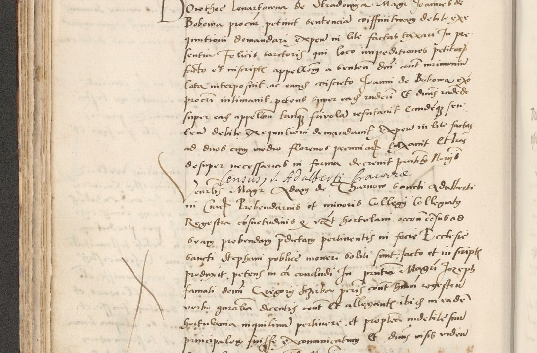 Zdjęcie nr 142 dla obiektu archiwalnego: Acta actorum causarum, sentenciarum et obligacionum coram reverendo patre domino Paulo Crassowsky Warssoviensi et Omnium Sanctorum preposito, canonico et officiali generali Cracoviensi ad annum Domini millesimum quingentesimum quadraresimum quatrum, cuius indicio est secunda pontificatus sanctissimi in Christo patris et domini nostri domini Pauli divina providencia pape tercii anno ipsius decimo, a die ac mense infrascriptis feliciter continuantur