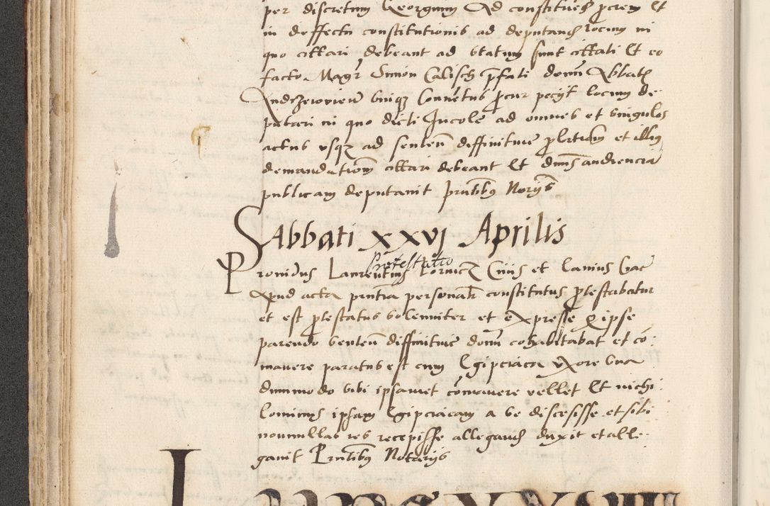 Zdjęcie nr 140 dla obiektu archiwalnego: Acta actorum causarum, sentenciarum et obligacionum coram reverendo patre domino Paulo Crassowsky Warssoviensi et Omnium Sanctorum preposito, canonico et officiali generali Cracoviensi ad annum Domini millesimum quingentesimum quadraresimum quatrum, cuius indicio est secunda pontificatus sanctissimi in Christo patris et domini nostri domini Pauli divina providencia pape tercii anno ipsius decimo, a die ac mense infrascriptis feliciter continuantur