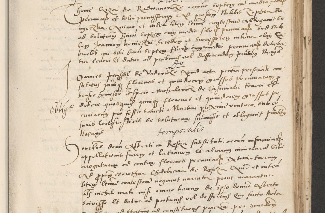 Zdjęcie nr 137 dla obiektu archiwalnego: Acta actorum causarum, sentenciarum et obligacionum coram reverendo patre domino Paulo Crassowsky Warssoviensi et Omnium Sanctorum preposito, canonico et officiali generali Cracoviensi ad annum Domini millesimum quingentesimum quadraresimum quatrum, cuius indicio est secunda pontificatus sanctissimi in Christo patris et domini nostri domini Pauli divina providencia pape tercii anno ipsius decimo, a die ac mense infrascriptis feliciter continuantur