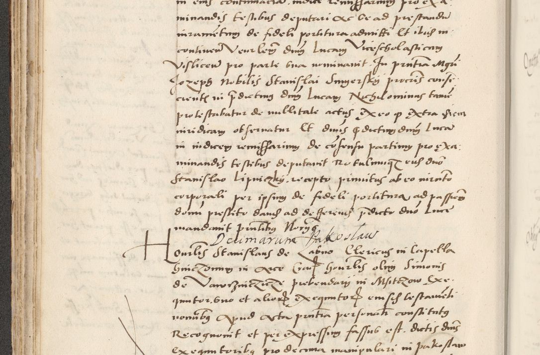 Zdjęcie nr 134 dla obiektu archiwalnego: Acta actorum causarum, sentenciarum et obligacionum coram reverendo patre domino Paulo Crassowsky Warssoviensi et Omnium Sanctorum preposito, canonico et officiali generali Cracoviensi ad annum Domini millesimum quingentesimum quadraresimum quatrum, cuius indicio est secunda pontificatus sanctissimi in Christo patris et domini nostri domini Pauli divina providencia pape tercii anno ipsius decimo, a die ac mense infrascriptis feliciter continuantur