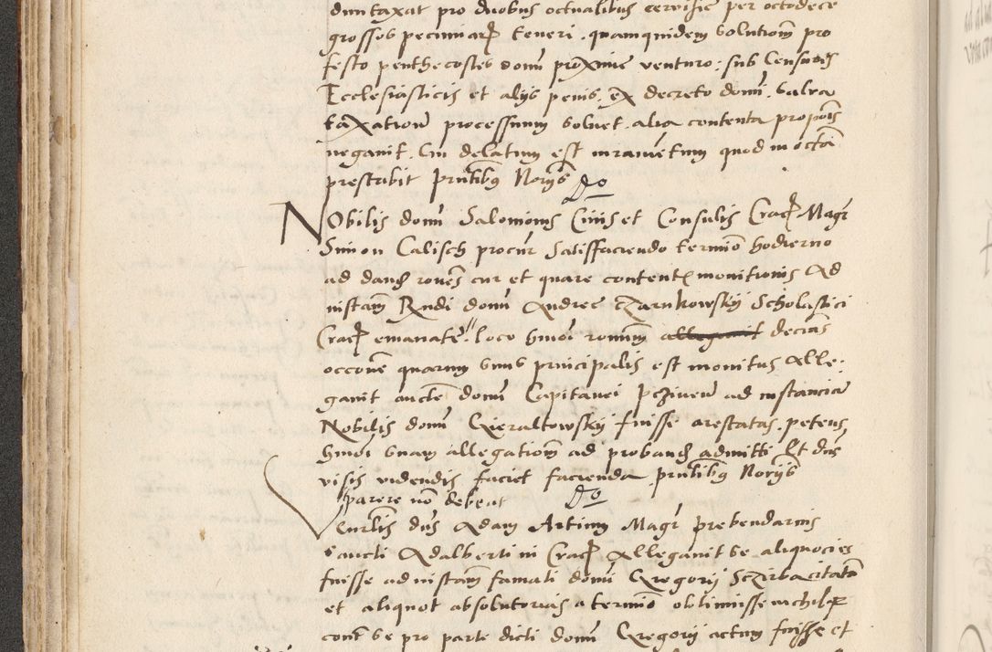 Zdjęcie nr 132 dla obiektu archiwalnego: Acta actorum causarum, sentenciarum et obligacionum coram reverendo patre domino Paulo Crassowsky Warssoviensi et Omnium Sanctorum preposito, canonico et officiali generali Cracoviensi ad annum Domini millesimum quingentesimum quadraresimum quatrum, cuius indicio est secunda pontificatus sanctissimi in Christo patris et domini nostri domini Pauli divina providencia pape tercii anno ipsius decimo, a die ac mense infrascriptis feliciter continuantur