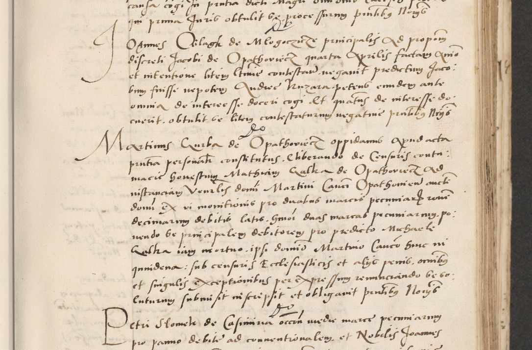 Zdjęcie nr 131 dla obiektu archiwalnego: Acta actorum causarum, sentenciarum et obligacionum coram reverendo patre domino Paulo Crassowsky Warssoviensi et Omnium Sanctorum preposito, canonico et officiali generali Cracoviensi ad annum Domini millesimum quingentesimum quadraresimum quatrum, cuius indicio est secunda pontificatus sanctissimi in Christo patris et domini nostri domini Pauli divina providencia pape tercii anno ipsius decimo, a die ac mense infrascriptis feliciter continuantur