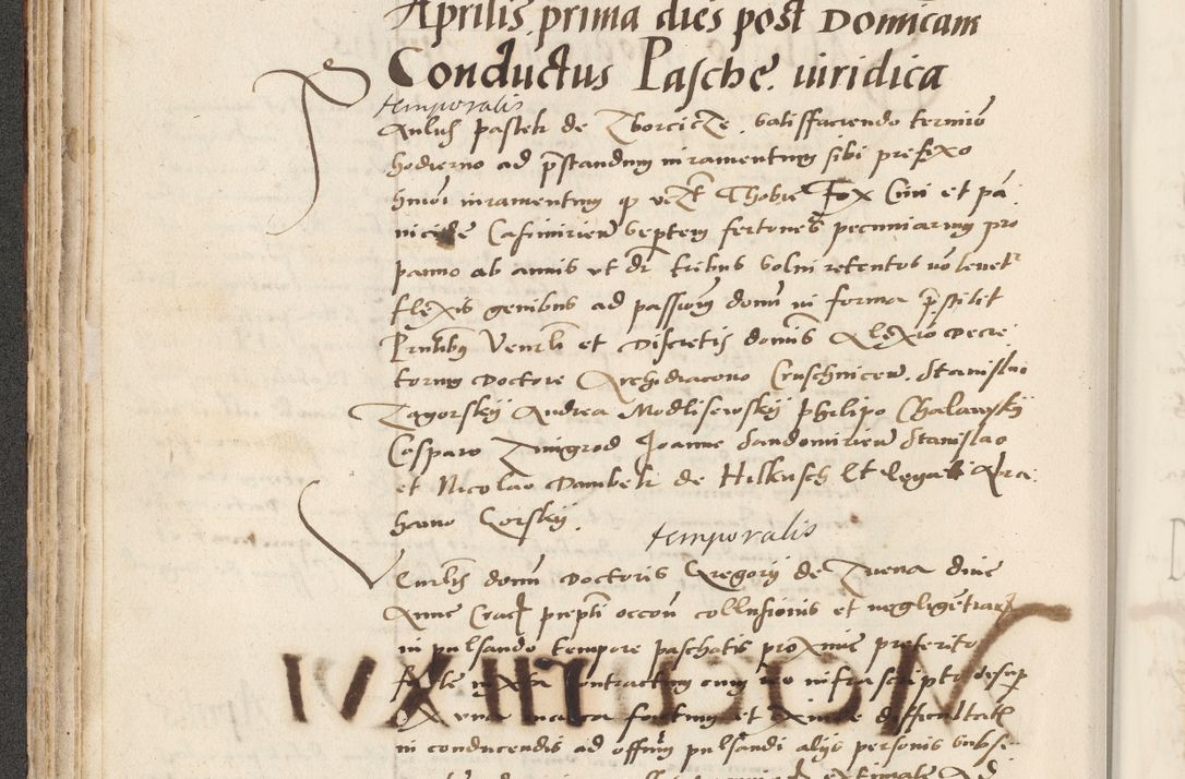 Zdjęcie nr 128 dla obiektu archiwalnego: Acta actorum causarum, sentenciarum et obligacionum coram reverendo patre domino Paulo Crassowsky Warssoviensi et Omnium Sanctorum preposito, canonico et officiali generali Cracoviensi ad annum Domini millesimum quingentesimum quadraresimum quatrum, cuius indicio est secunda pontificatus sanctissimi in Christo patris et domini nostri domini Pauli divina providencia pape tercii anno ipsius decimo, a die ac mense infrascriptis feliciter continuantur
