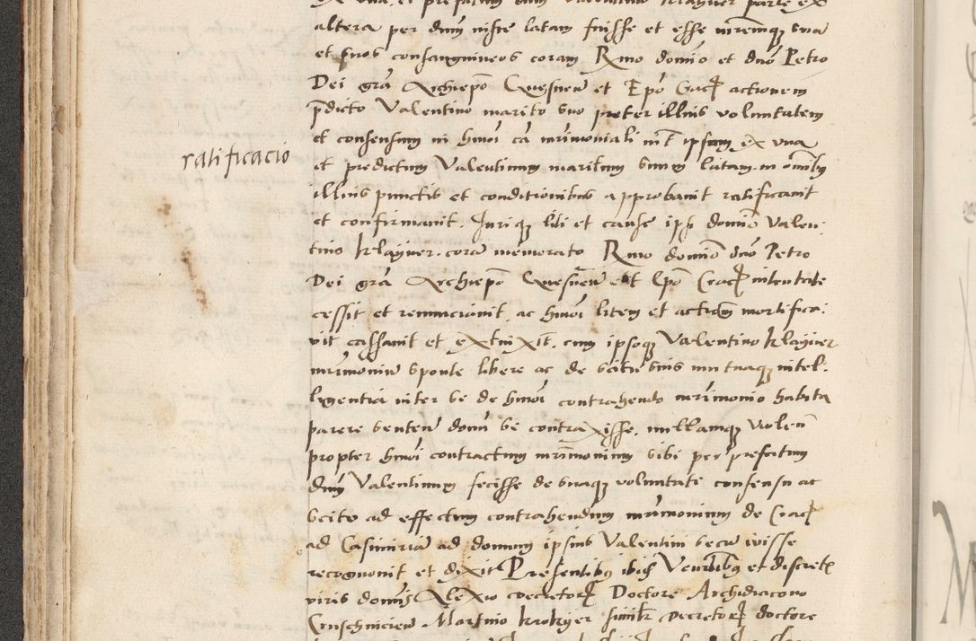 Zdjęcie nr 126 dla obiektu archiwalnego: Acta actorum causarum, sentenciarum et obligacionum coram reverendo patre domino Paulo Crassowsky Warssoviensi et Omnium Sanctorum preposito, canonico et officiali generali Cracoviensi ad annum Domini millesimum quingentesimum quadraresimum quatrum, cuius indicio est secunda pontificatus sanctissimi in Christo patris et domini nostri domini Pauli divina providencia pape tercii anno ipsius decimo, a die ac mense infrascriptis feliciter continuantur