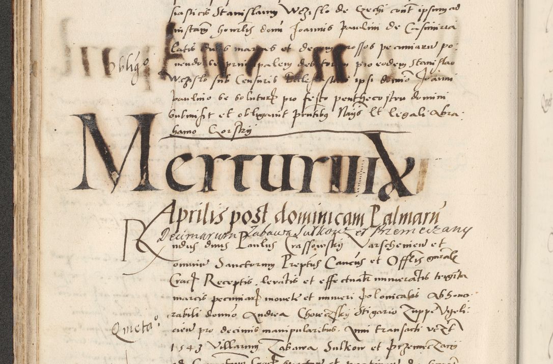 Zdjęcie nr 124 dla obiektu archiwalnego: Acta actorum causarum, sentenciarum et obligacionum coram reverendo patre domino Paulo Crassowsky Warssoviensi et Omnium Sanctorum preposito, canonico et officiali generali Cracoviensi ad annum Domini millesimum quingentesimum quadraresimum quatrum, cuius indicio est secunda pontificatus sanctissimi in Christo patris et domini nostri domini Pauli divina providencia pape tercii anno ipsius decimo, a die ac mense infrascriptis feliciter continuantur