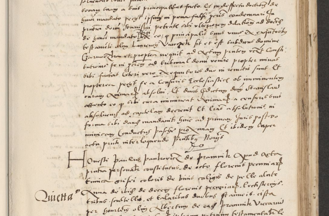 Zdjęcie nr 121 dla obiektu archiwalnego: Acta actorum causarum, sentenciarum et obligacionum coram reverendo patre domino Paulo Crassowsky Warssoviensi et Omnium Sanctorum preposito, canonico et officiali generali Cracoviensi ad annum Domini millesimum quingentesimum quadraresimum quatrum, cuius indicio est secunda pontificatus sanctissimi in Christo patris et domini nostri domini Pauli divina providencia pape tercii anno ipsius decimo, a die ac mense infrascriptis feliciter continuantur