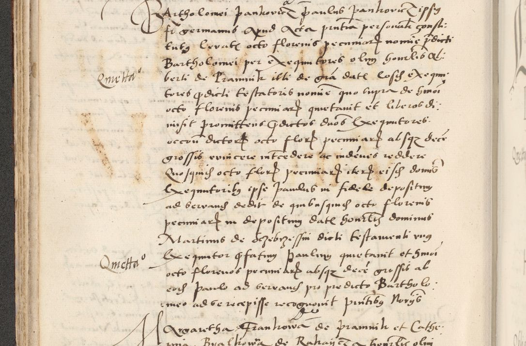 Zdjęcie nr 122 dla obiektu archiwalnego: Acta actorum causarum, sentenciarum et obligacionum coram reverendo patre domino Paulo Crassowsky Warssoviensi et Omnium Sanctorum preposito, canonico et officiali generali Cracoviensi ad annum Domini millesimum quingentesimum quadraresimum quatrum, cuius indicio est secunda pontificatus sanctissimi in Christo patris et domini nostri domini Pauli divina providencia pape tercii anno ipsius decimo, a die ac mense infrascriptis feliciter continuantur