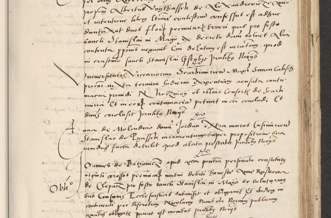 Zdjęcie nr 117 dla obiektu archiwalnego: Acta actorum causarum, sentenciarum et obligacionum coram reverendo patre domino Paulo Crassowsky Warssoviensi et Omnium Sanctorum preposito, canonico et officiali generali Cracoviensi ad annum Domini millesimum quingentesimum quadraresimum quatrum, cuius indicio est secunda pontificatus sanctissimi in Christo patris et domini nostri domini Pauli divina providencia pape tercii anno ipsius decimo, a die ac mense infrascriptis feliciter continuantur