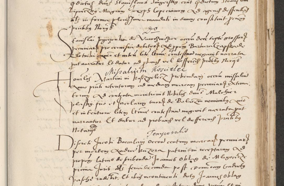 Zdjęcie nr 115 dla obiektu archiwalnego: Acta actorum causarum, sentenciarum et obligacionum coram reverendo patre domino Paulo Crassowsky Warssoviensi et Omnium Sanctorum preposito, canonico et officiali generali Cracoviensi ad annum Domini millesimum quingentesimum quadraresimum quatrum, cuius indicio est secunda pontificatus sanctissimi in Christo patris et domini nostri domini Pauli divina providencia pape tercii anno ipsius decimo, a die ac mense infrascriptis feliciter continuantur