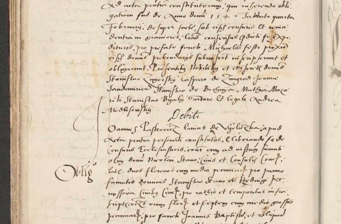 Zdjęcie nr 112 dla obiektu archiwalnego: Acta actorum causarum, sentenciarum et obligacionum coram reverendo patre domino Paulo Crassowsky Warssoviensi et Omnium Sanctorum preposito, canonico et officiali generali Cracoviensi ad annum Domini millesimum quingentesimum quadraresimum quatrum, cuius indicio est secunda pontificatus sanctissimi in Christo patris et domini nostri domini Pauli divina providencia pape tercii anno ipsius decimo, a die ac mense infrascriptis feliciter continuantur