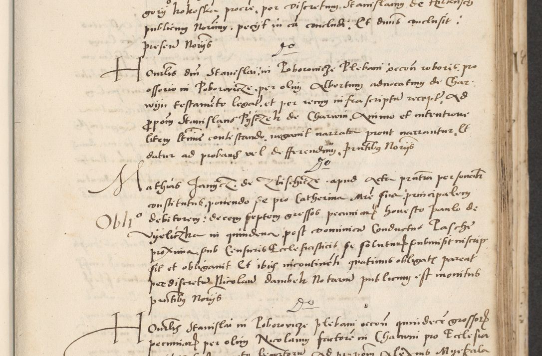 Zdjęcie nr 107 dla obiektu archiwalnego: Acta actorum causarum, sentenciarum et obligacionum coram reverendo patre domino Paulo Crassowsky Warssoviensi et Omnium Sanctorum preposito, canonico et officiali generali Cracoviensi ad annum Domini millesimum quingentesimum quadraresimum quatrum, cuius indicio est secunda pontificatus sanctissimi in Christo patris et domini nostri domini Pauli divina providencia pape tercii anno ipsius decimo, a die ac mense infrascriptis feliciter continuantur