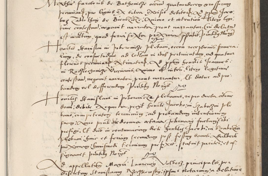 Zdjęcie nr 103 dla obiektu archiwalnego: Acta actorum causarum, sentenciarum et obligacionum coram reverendo patre domino Paulo Crassowsky Warssoviensi et Omnium Sanctorum preposito, canonico et officiali generali Cracoviensi ad annum Domini millesimum quingentesimum quadraresimum quatrum, cuius indicio est secunda pontificatus sanctissimi in Christo patris et domini nostri domini Pauli divina providencia pape tercii anno ipsius decimo, a die ac mense infrascriptis feliciter continuantur