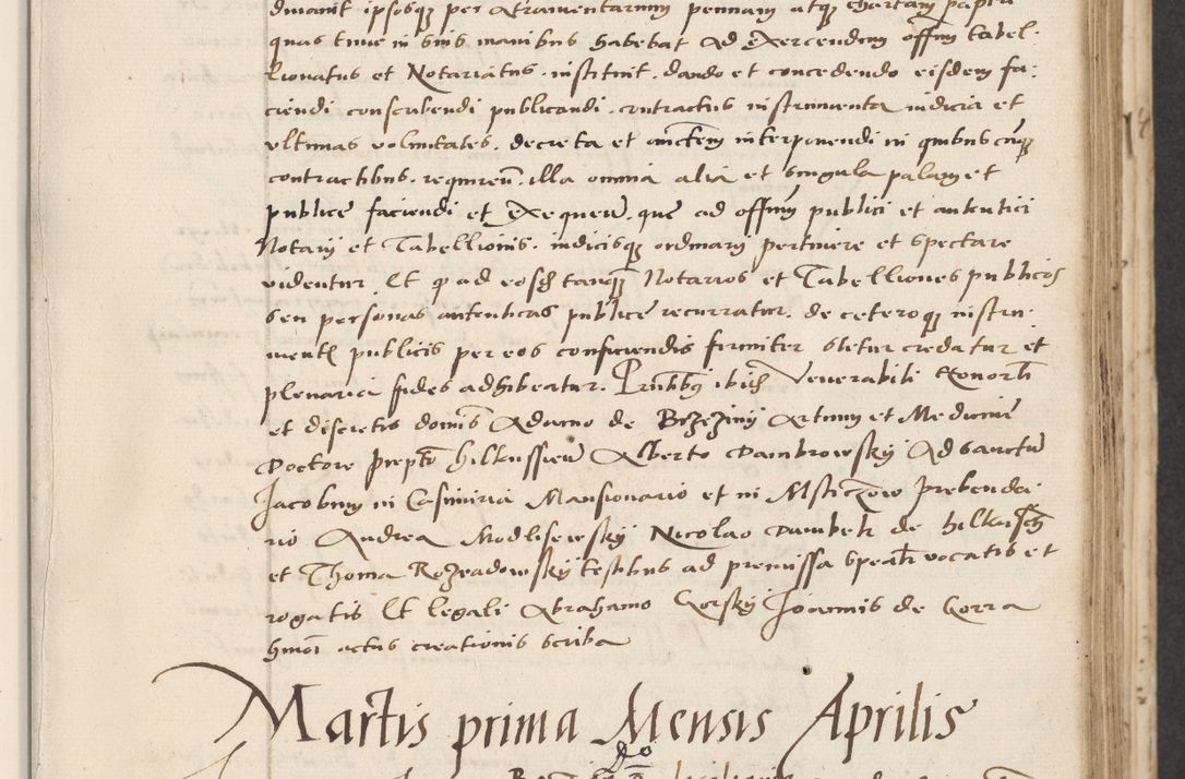 Zdjęcie nr 99 dla obiektu archiwalnego: Acta actorum causarum, sentenciarum et obligacionum coram reverendo patre domino Paulo Crassowsky Warssoviensi et Omnium Sanctorum preposito, canonico et officiali generali Cracoviensi ad annum Domini millesimum quingentesimum quadraresimum quatrum, cuius indicio est secunda pontificatus sanctissimi in Christo patris et domini nostri domini Pauli divina providencia pape tercii anno ipsius decimo, a die ac mense infrascriptis feliciter continuantur