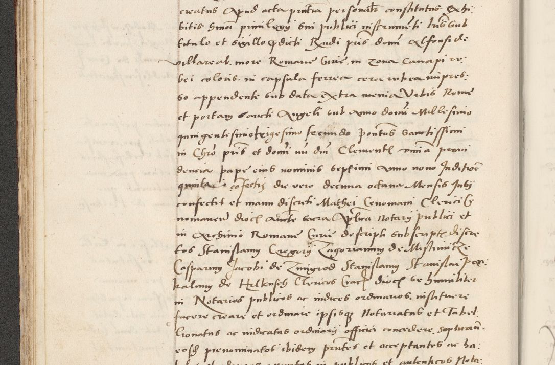 Zdjęcie nr 98 dla obiektu archiwalnego: Acta actorum causarum, sentenciarum et obligacionum coram reverendo patre domino Paulo Crassowsky Warssoviensi et Omnium Sanctorum preposito, canonico et officiali generali Cracoviensi ad annum Domini millesimum quingentesimum quadraresimum quatrum, cuius indicio est secunda pontificatus sanctissimi in Christo patris et domini nostri domini Pauli divina providencia pape tercii anno ipsius decimo, a die ac mense infrascriptis feliciter continuantur