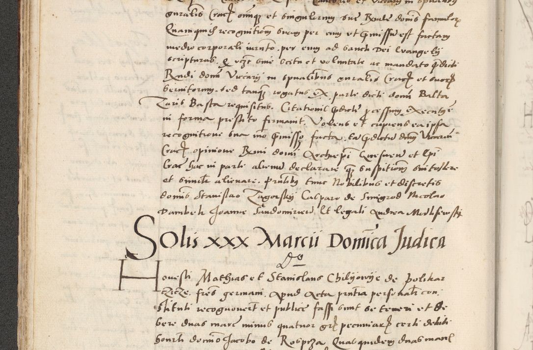 Zdjęcie nr 88 dla obiektu archiwalnego: Acta actorum causarum, sentenciarum et obligacionum coram reverendo patre domino Paulo Crassowsky Warssoviensi et Omnium Sanctorum preposito, canonico et officiali generali Cracoviensi ad annum Domini millesimum quingentesimum quadraresimum quatrum, cuius indicio est secunda pontificatus sanctissimi in Christo patris et domini nostri domini Pauli divina providencia pape tercii anno ipsius decimo, a die ac mense infrascriptis feliciter continuantur