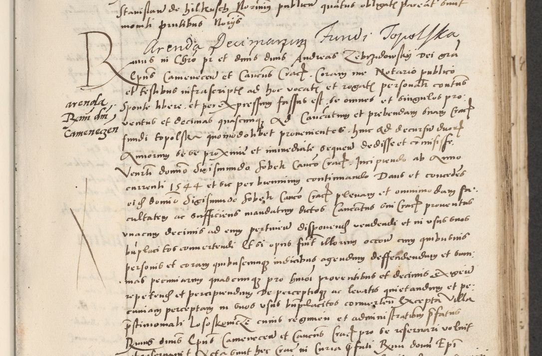 Zdjęcie nr 87 dla obiektu archiwalnego: Acta actorum causarum, sentenciarum et obligacionum coram reverendo patre domino Paulo Crassowsky Warssoviensi et Omnium Sanctorum preposito, canonico et officiali generali Cracoviensi ad annum Domini millesimum quingentesimum quadraresimum quatrum, cuius indicio est secunda pontificatus sanctissimi in Christo patris et domini nostri domini Pauli divina providencia pape tercii anno ipsius decimo, a die ac mense infrascriptis feliciter continuantur