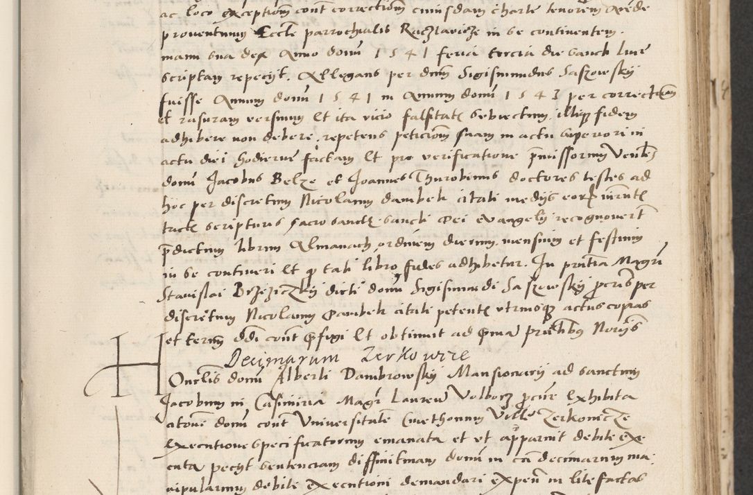 Zdjęcie nr 81 dla obiektu archiwalnego: Acta actorum causarum, sentenciarum et obligacionum coram reverendo patre domino Paulo Crassowsky Warssoviensi et Omnium Sanctorum preposito, canonico et officiali generali Cracoviensi ad annum Domini millesimum quingentesimum quadraresimum quatrum, cuius indicio est secunda pontificatus sanctissimi in Christo patris et domini nostri domini Pauli divina providencia pape tercii anno ipsius decimo, a die ac mense infrascriptis feliciter continuantur